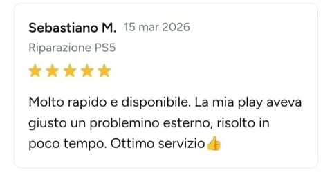 Recensione cliente - Sebastiano M