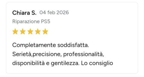 Recensione cliente - Chiara S